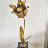 Tulip flower lamp in brass design 60s - 70s