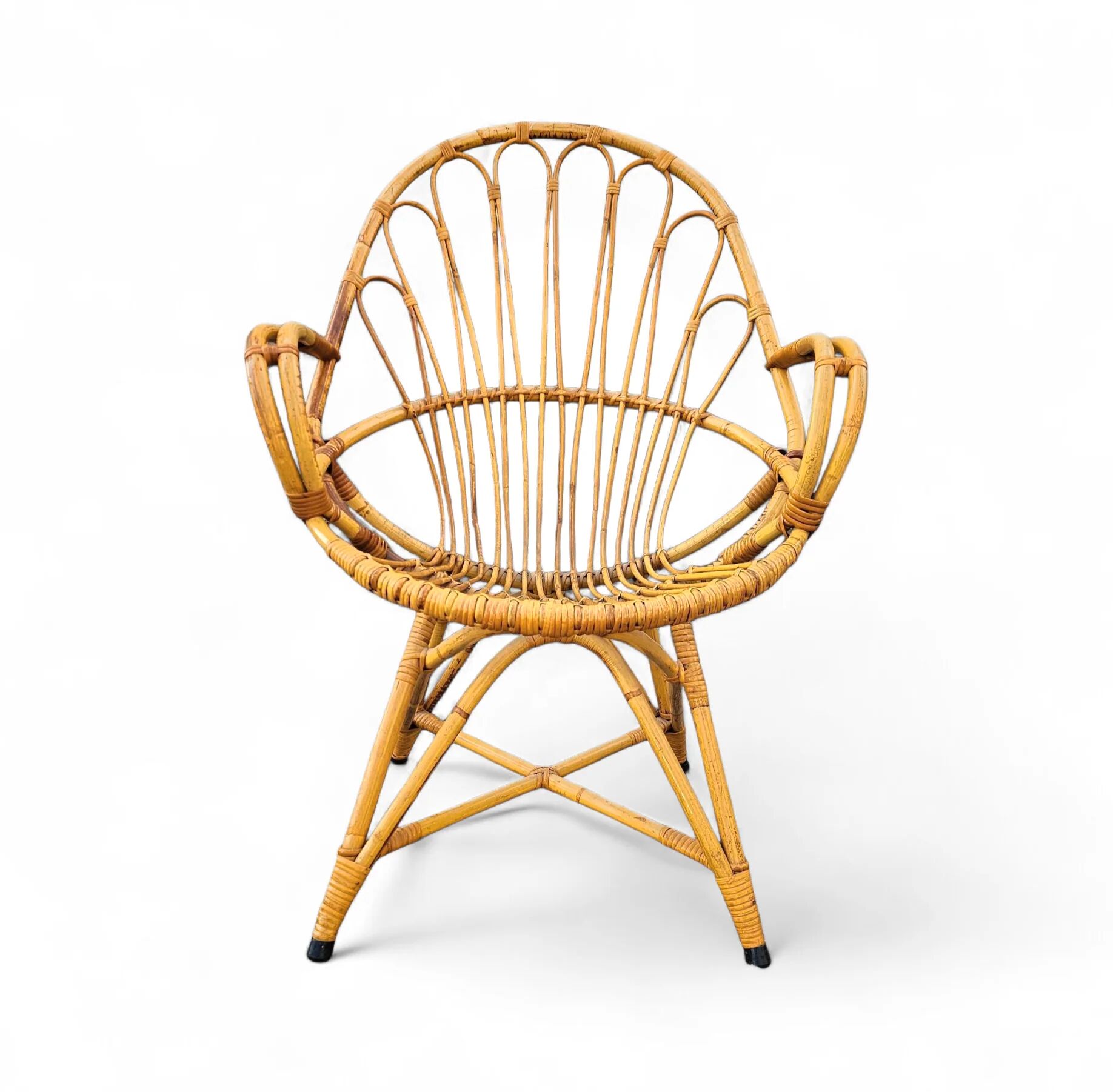 2 x Rohe Noordwolde rattan chairs / Dirk van Sliedregt / 1960s