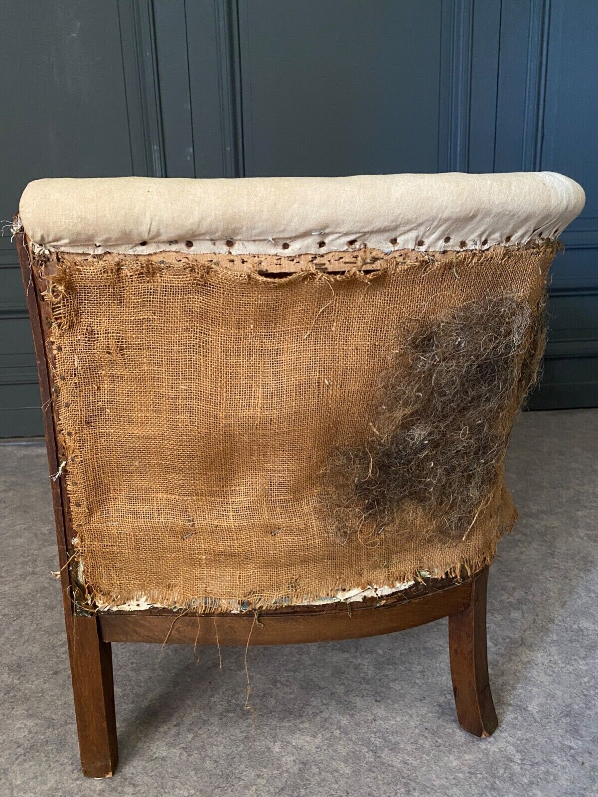 Sofa art deco 1930 geometric wood structure