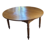 Large round Louis-Philippe period table in solid cherry wood