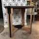 Esmée Art Deco side table, wood, black and grey