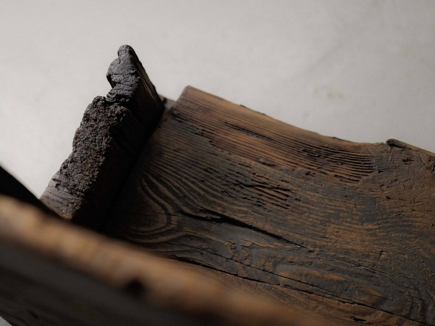 Alpine larch wood storage bench, Folk Art, Piedmont, 19th century