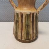 Beautiful ceramic vase in the shape of a lady, in multicolored glaze. Denmark 1970-80s