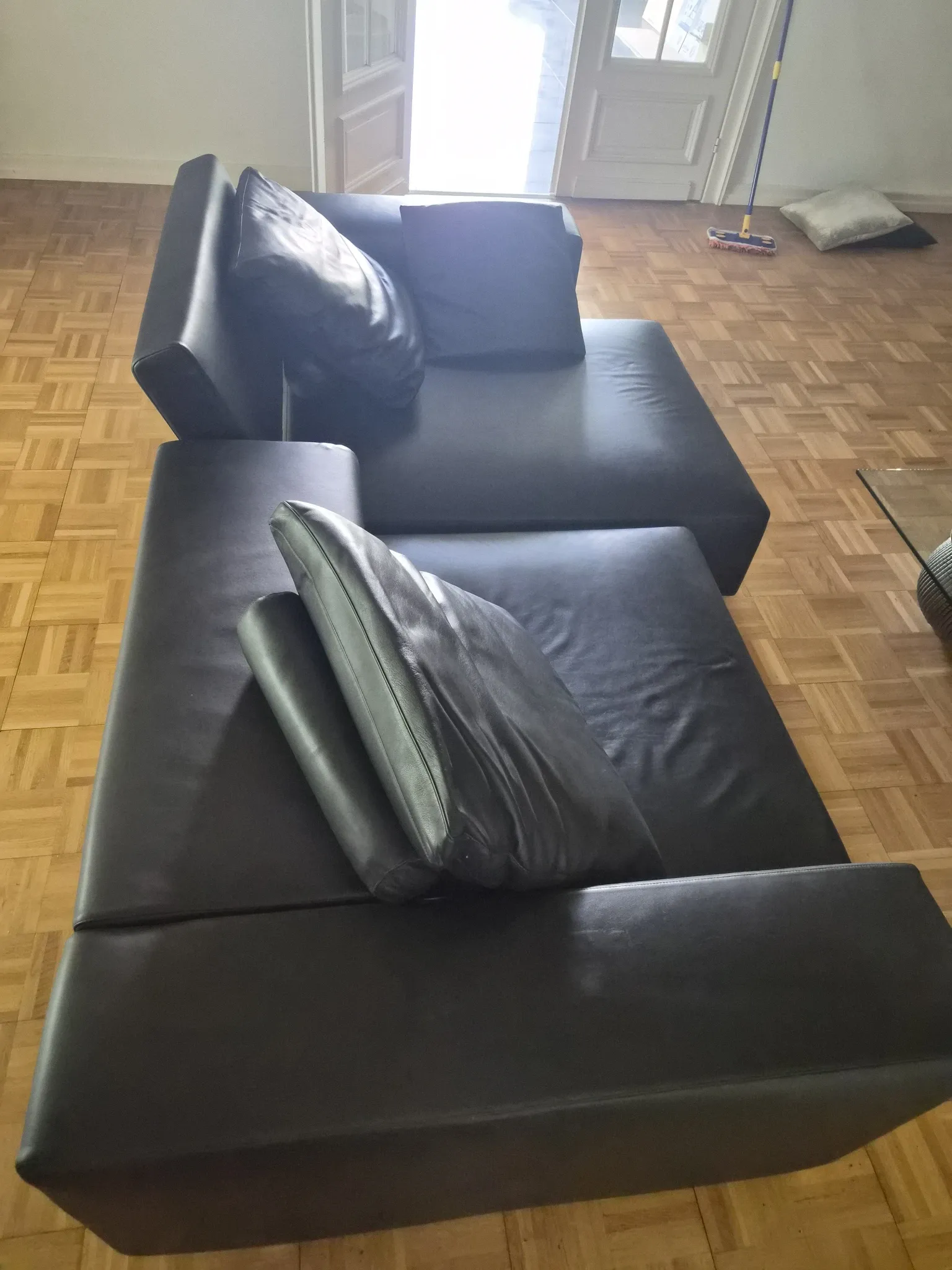 B&B Italia - Andy '13 - Paolo Piva - Sofa design in black natural leather