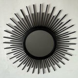 Miroir soleil en métal noir