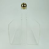 Transparent lucite acrylic magazine rack 1970s 1980s space age