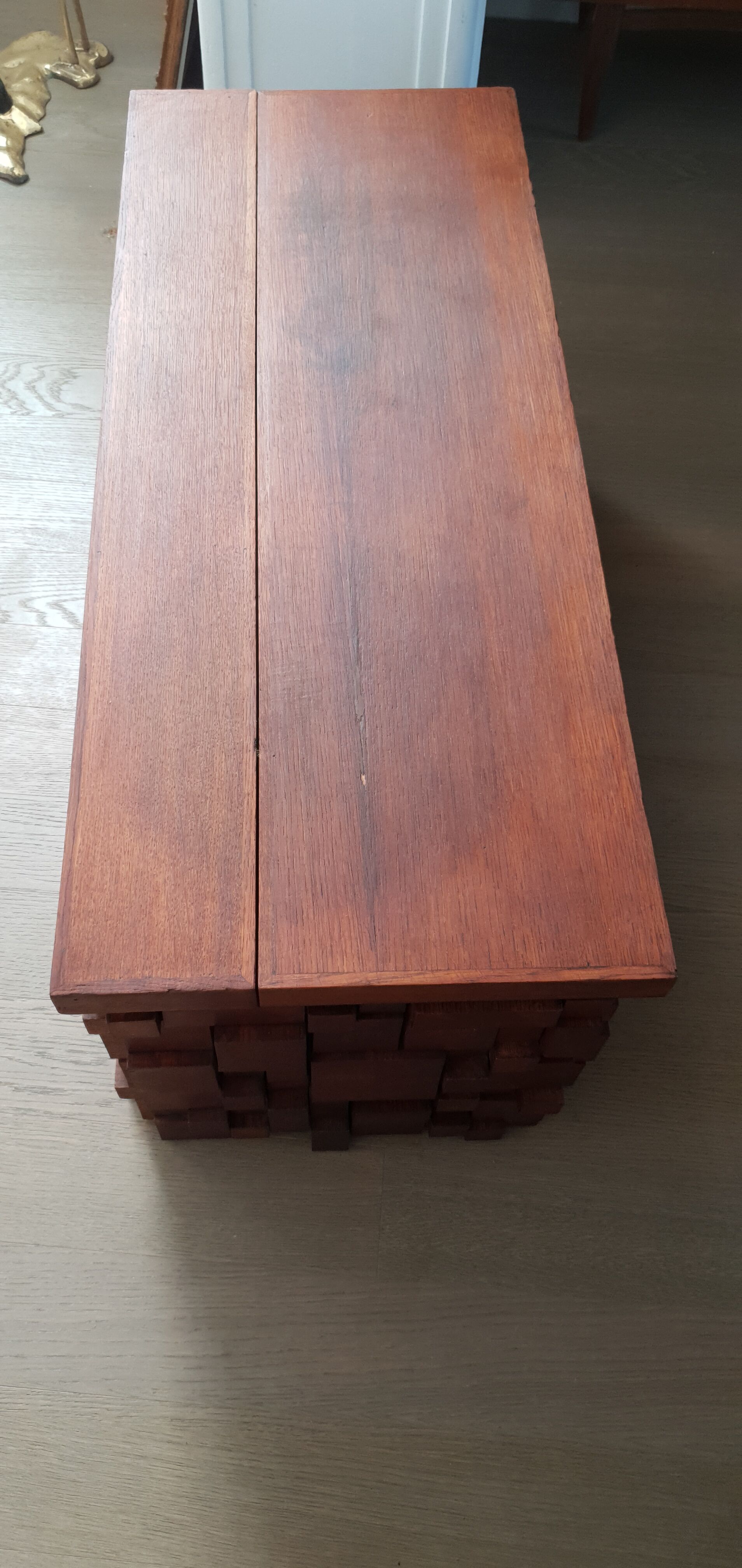 Solid oak bar chest paul evans style