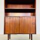 Danish retro vintage library in rosewood with sliding doors from the 1960s.
