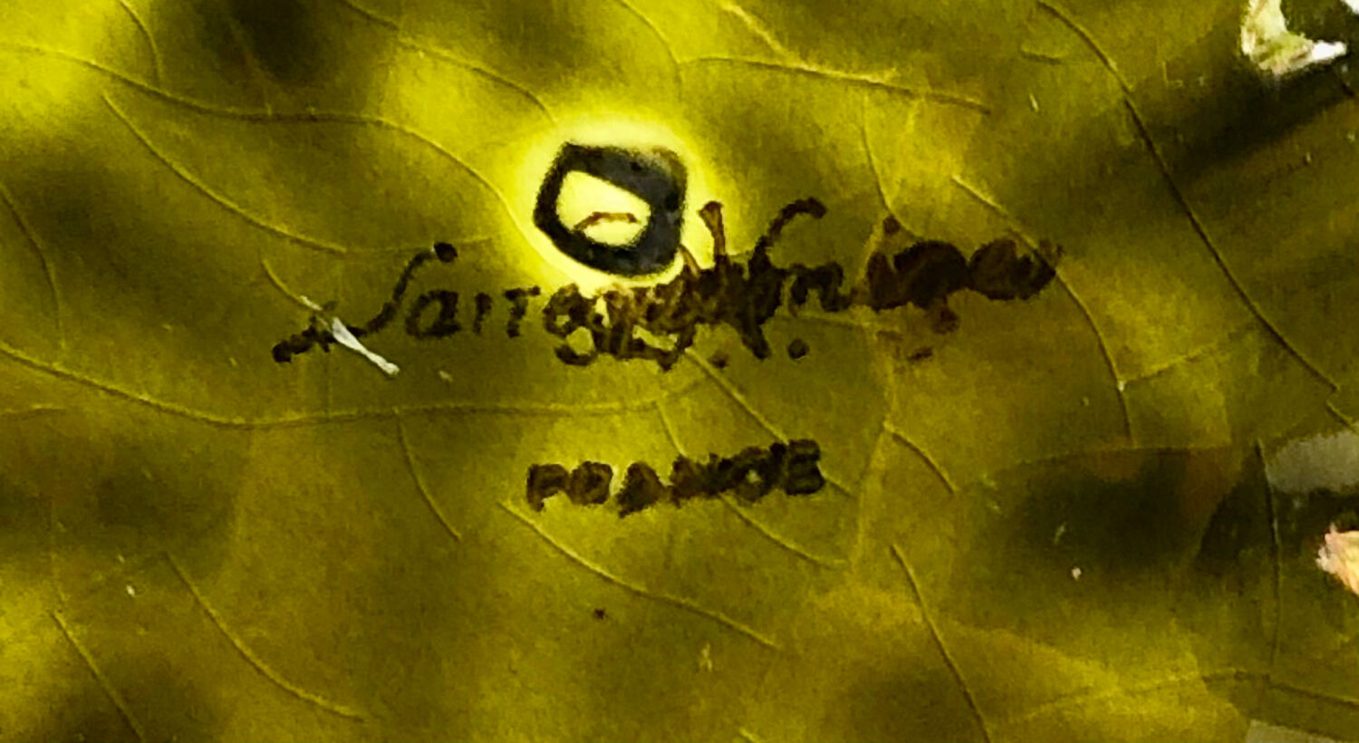 Oyster dish barbotine Sarreguemines