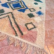 Authentic Moroccan Berber rug, Azilal brand new and colorful, 243x140cm
