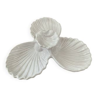 Vintage shell dish in glazed terracotta