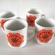 4 mugs Bareuther Waldsassen Bavaria design 70s