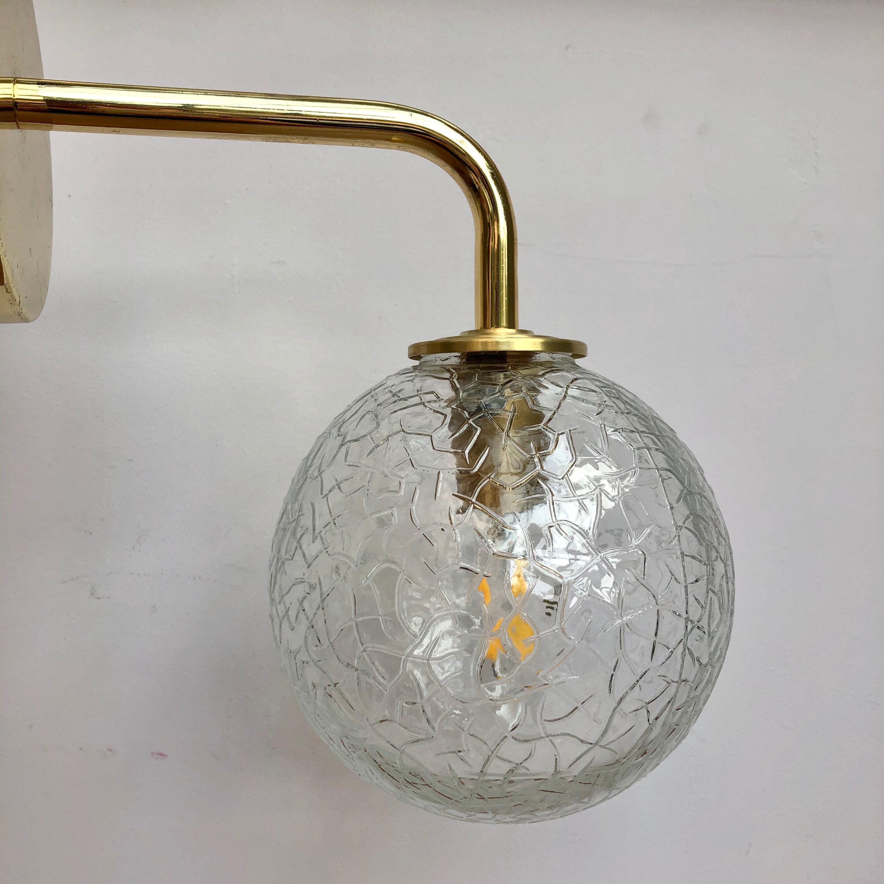 Vintage glass globe wall sconce
