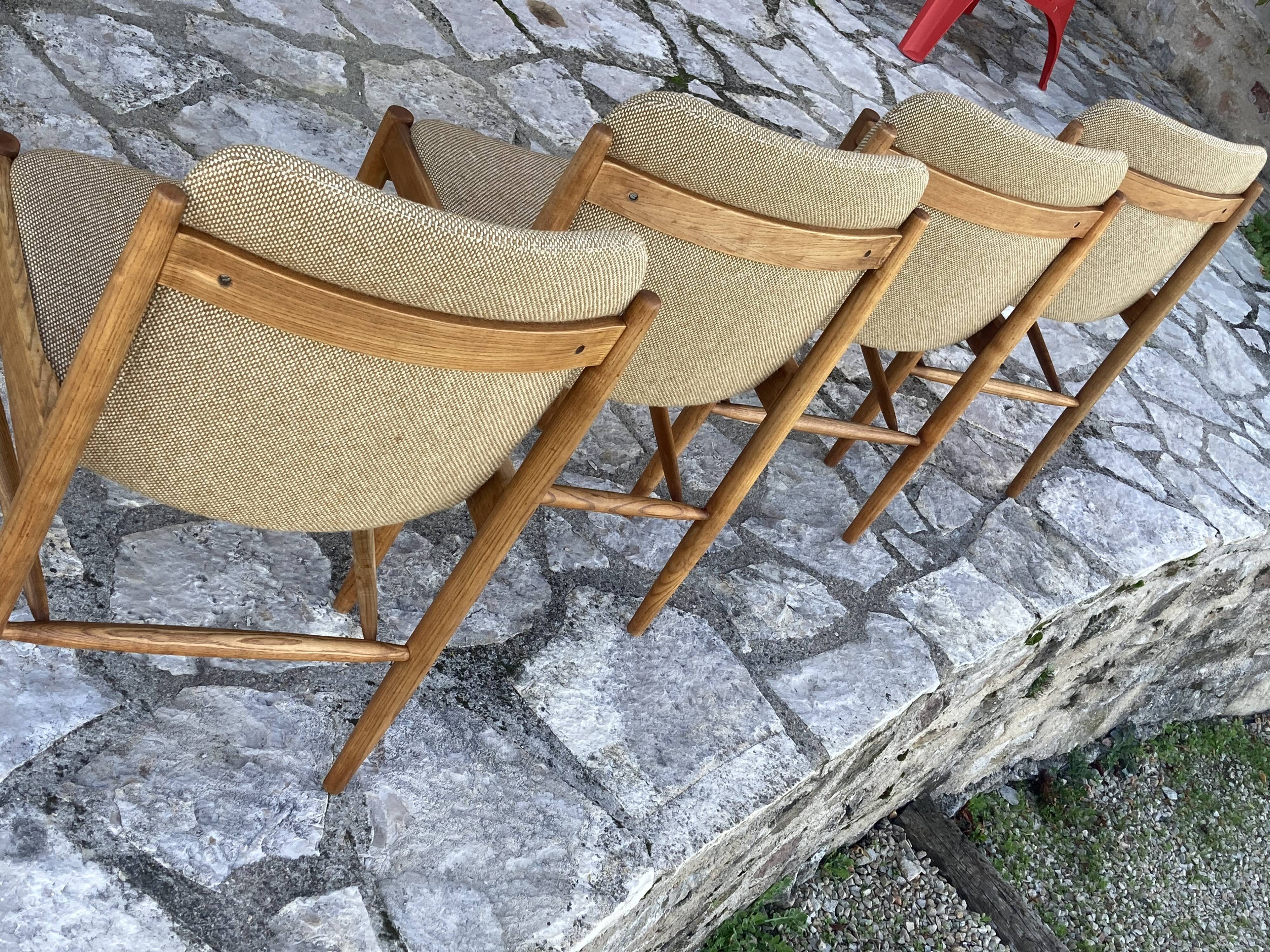 4 vintage Scandinavian style chairs