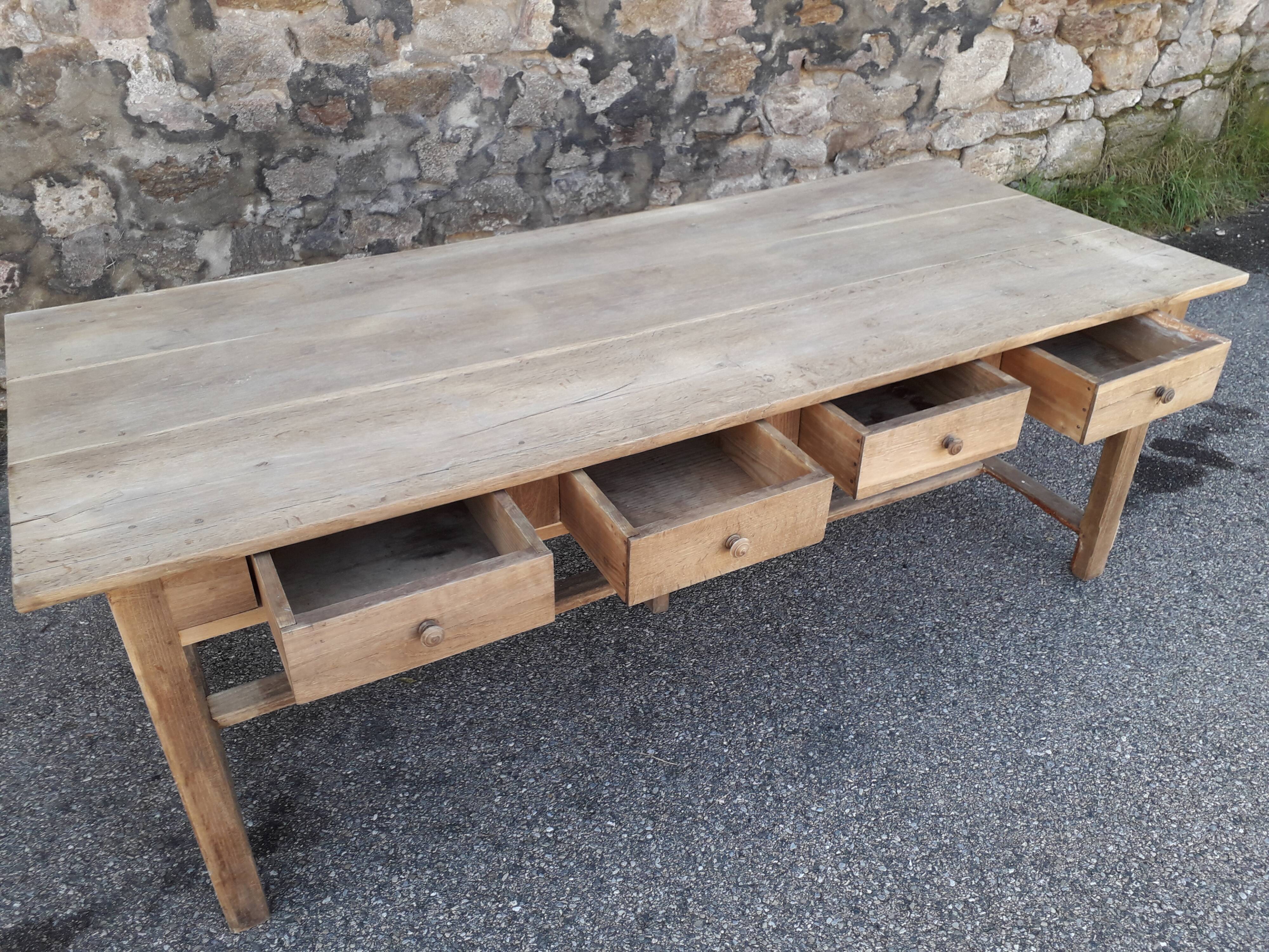 214 cm drawer farm table