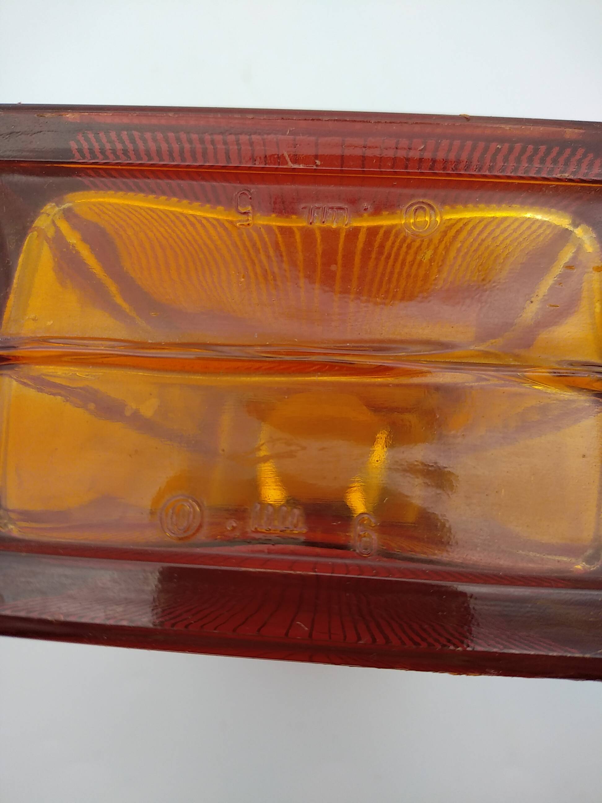 Lampe brique de verre leonardo vintage style feux stop 70 '