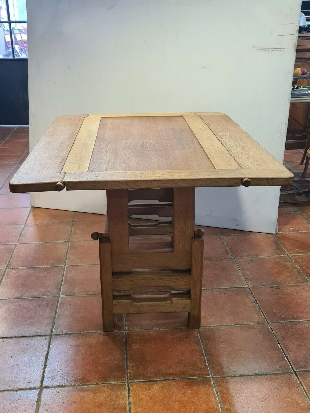 vintage modular table in oak GILLERME and CHAMBRON