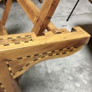 Fauteuils de véranda vintage en bois avec marqueterie incrustée 1930s