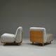 Set of 2 plywood lounge chairs, 1970s The Netherlands.