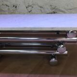 Coffee table with steel tube structure and marble top