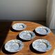 Lot de 5 assiettes anglaises bleues D23