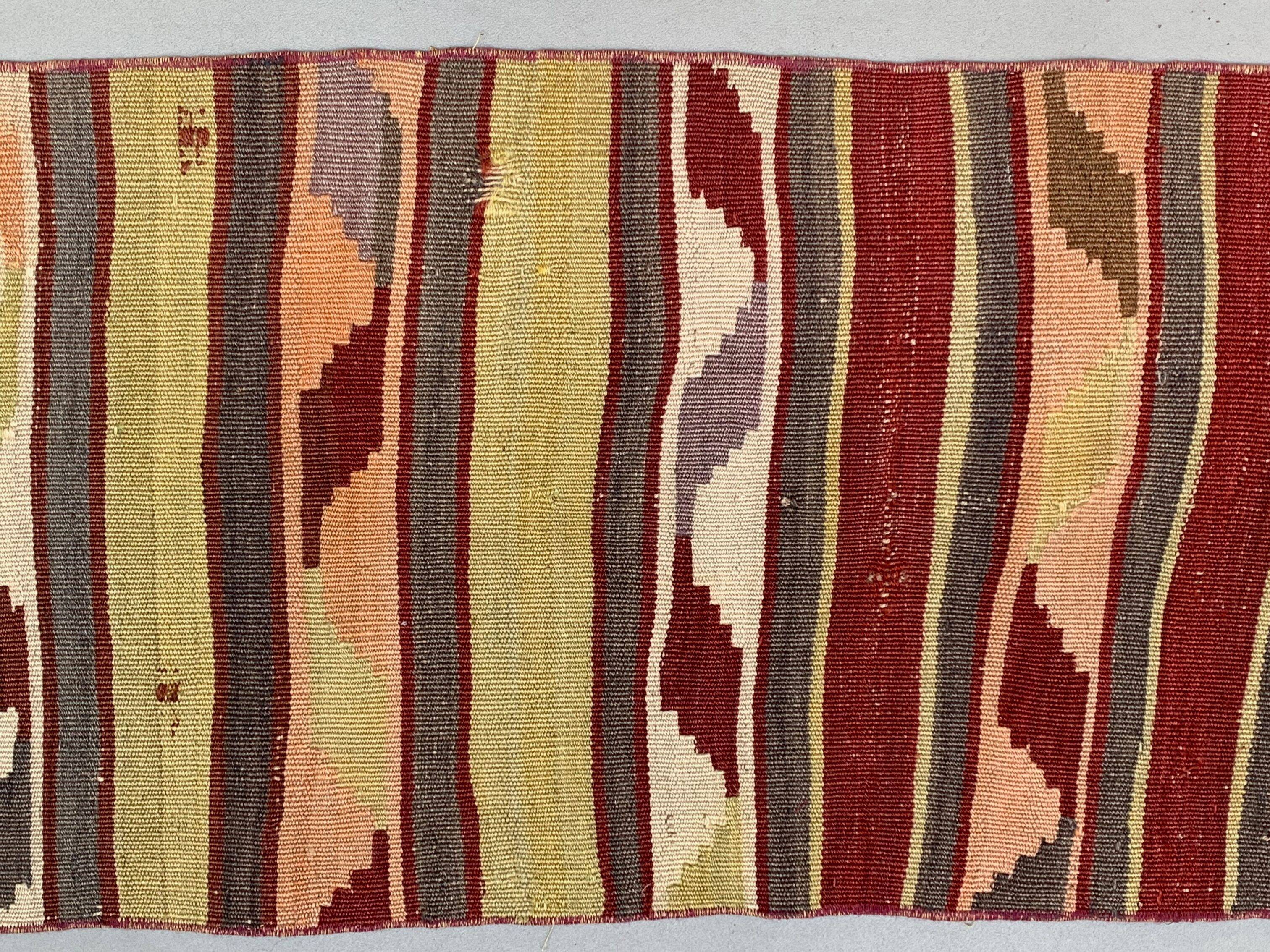 Old Turkish narrow Kilim Runner 270x53 cm shabby chic, vintage kelim