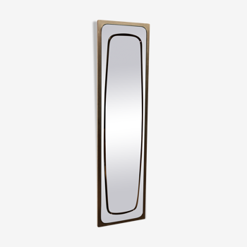 Vintage mirror inox 1970 137x36cm