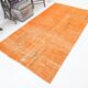 4x8 Pumpink Orange Handmade Vintage Rug, 135x247Cm SK 3194