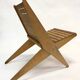 Wooden garden chair folding from the 70s in the Netherlands