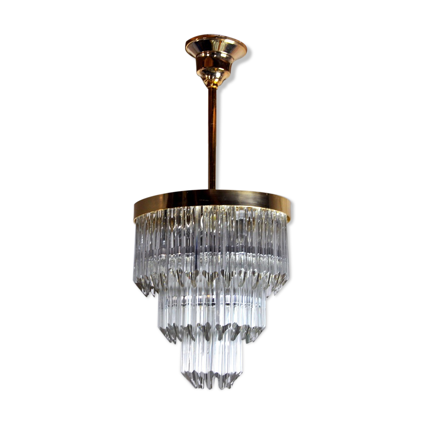 Lustre Venini 3 niveaux Italie 1970