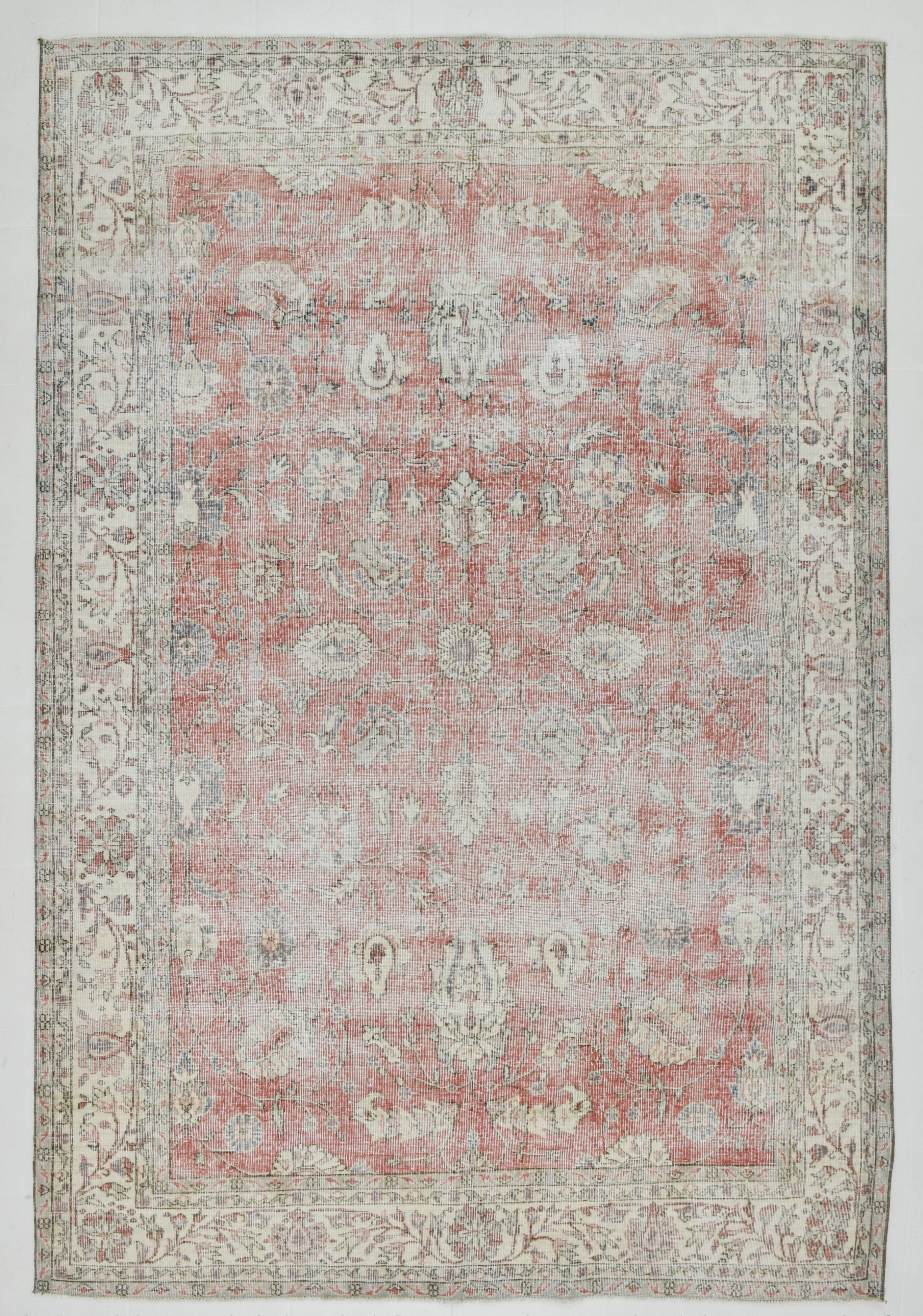 Farmhouse floral vintage area rug 322x219cm