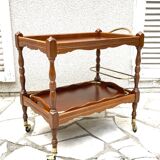 Vintage wood and brass dessert and tray