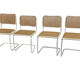Ensemble de 4 chaises modèles Cesca b32 en blanc