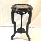 Blackened wooden and marble harness