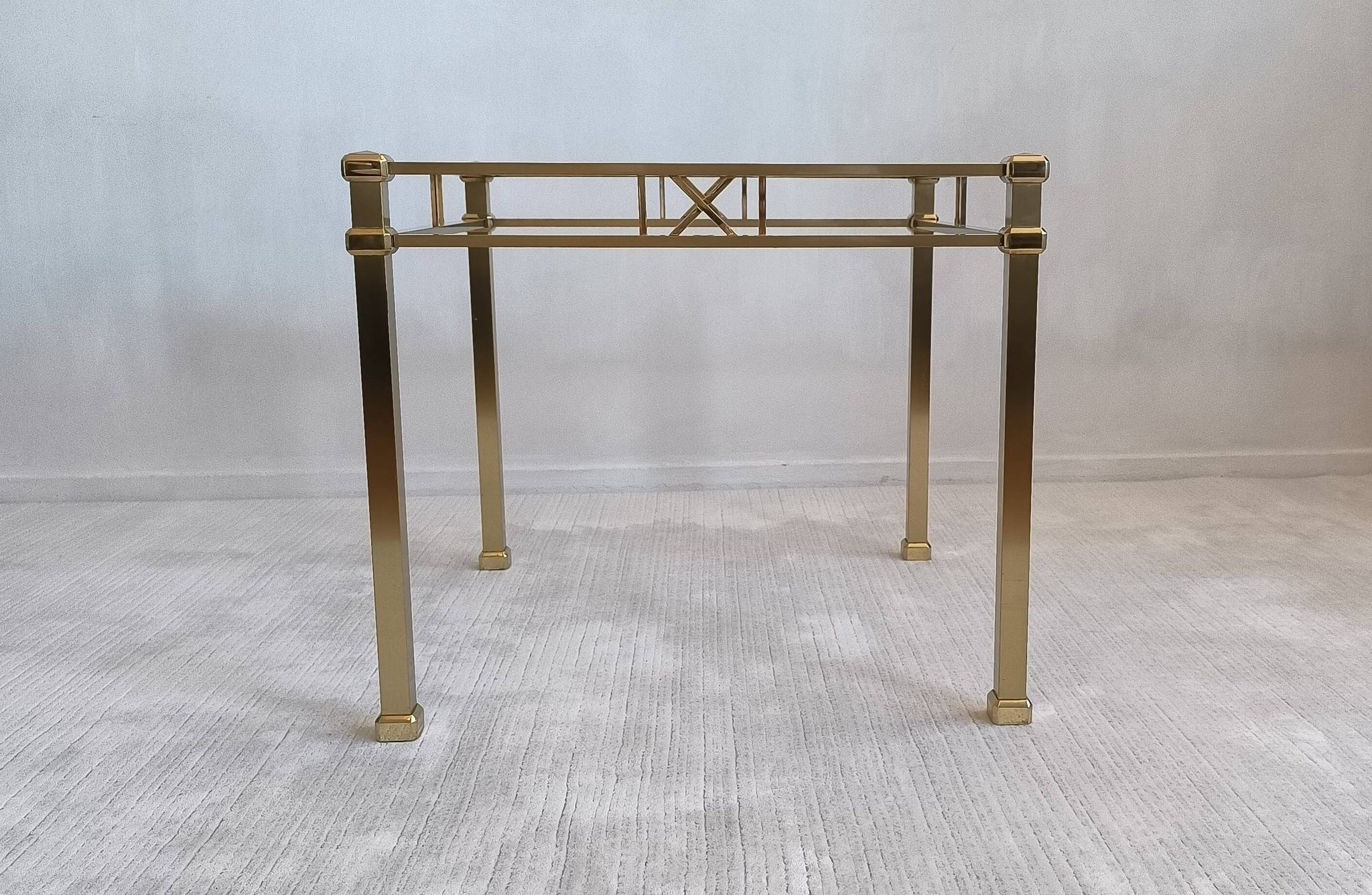 Beautiful square gold coffee table Orsenigo Italy collection 'Art Deco'