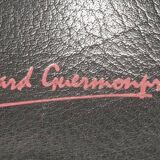 Canapé en cuir noir Gérard Guermonprez