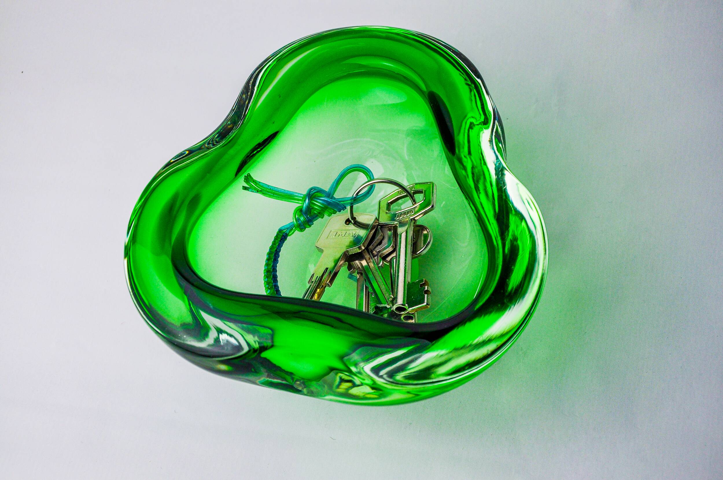 Green Sommerso ashtray by Seguso, Murano glass, Italy, 1970
