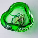 Green Sommerso ashtray by Seguso, Murano glass, Italy, 1970