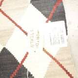 Modern Kilim blue check pattern wool kilim carpet geometric kelim area rug