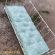 19th century wrought iron baby bed convertible into a bench + wool mattress