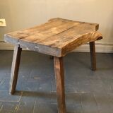 Brutalist oak coffee table