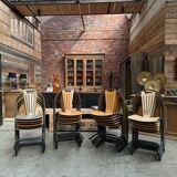 Set of 24 Baumann chairs from the 80s