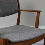 Pair of vintage Scandinavian Poul Volther J72 oak armchairs, 1960s