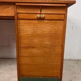Vintage desk with rolling doors
