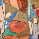 Isaac Lane Muse, brass and enamel plaque.