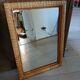Antique rattan and bamboo mirror