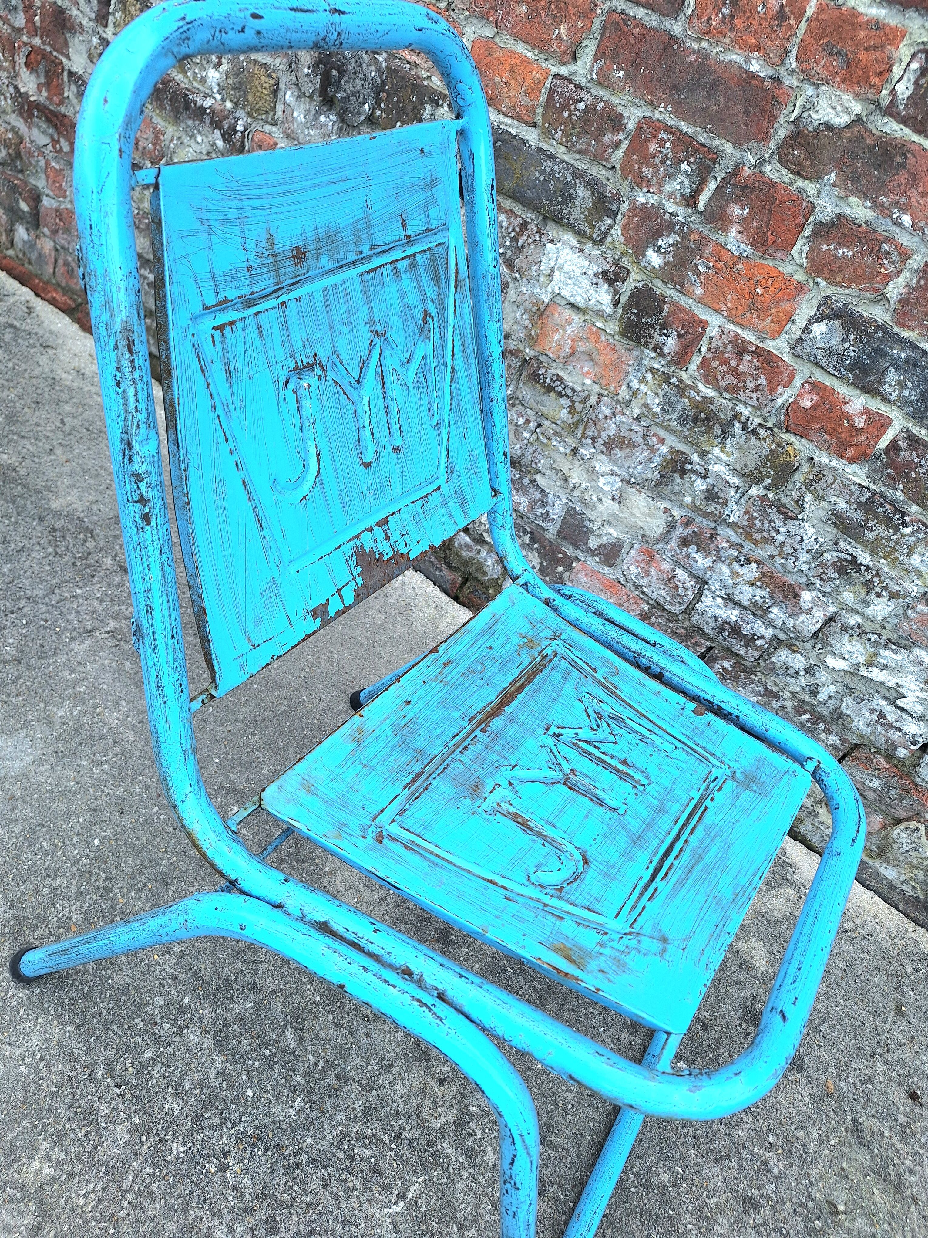 Lot de 6 chaises vintage JYM, meubles sièges industriels