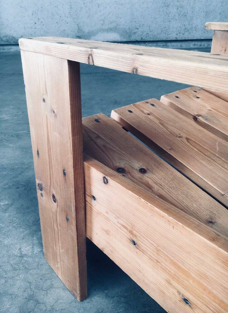 The Stijl Movement Dutch Pine Crate Chair attributed to Gerrit Rietveld, 1960s