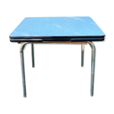 Blue formica table with extensions