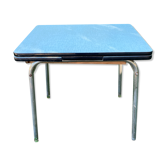 Blue formica table with extensions
